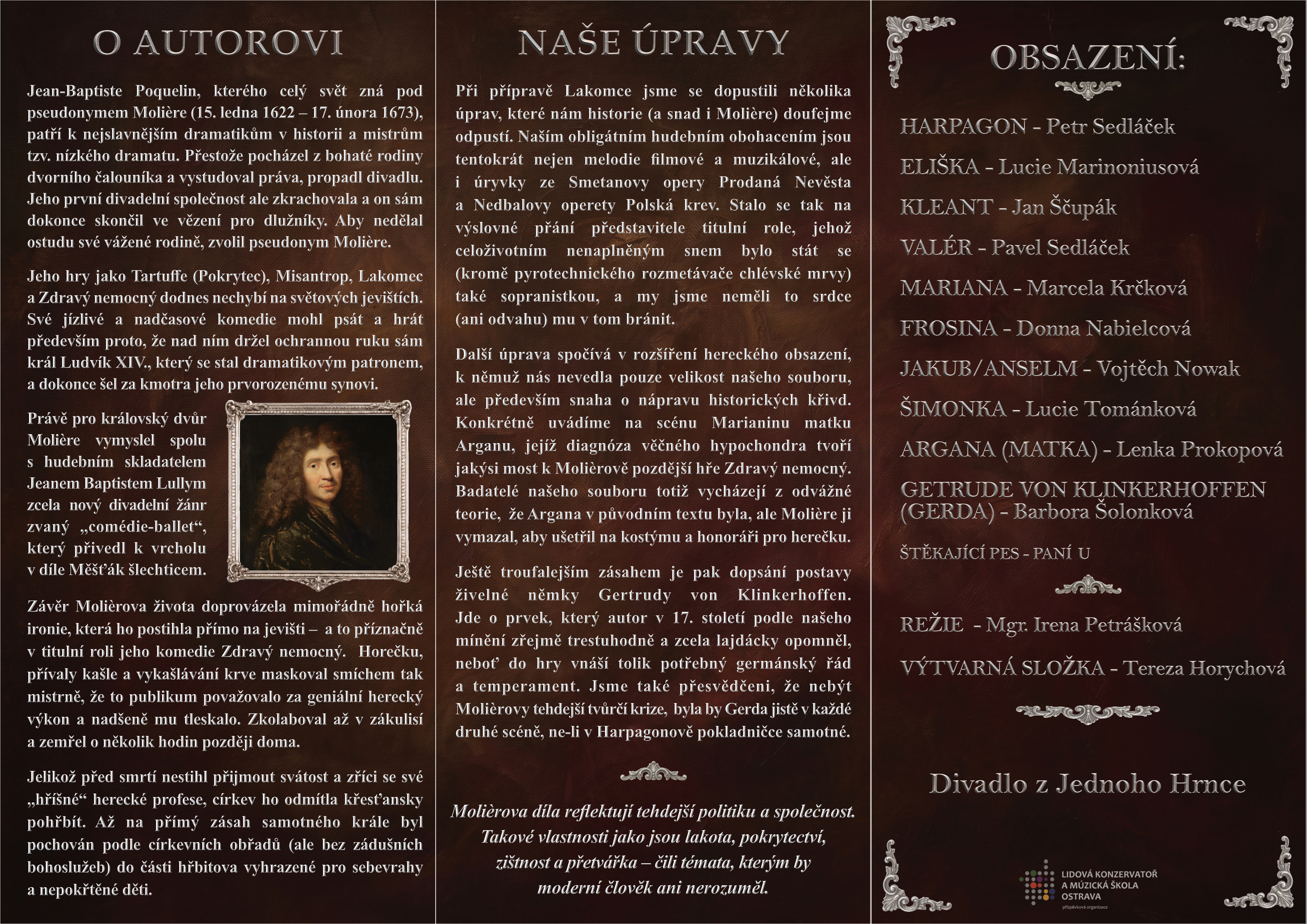 Brožura – zadní strana